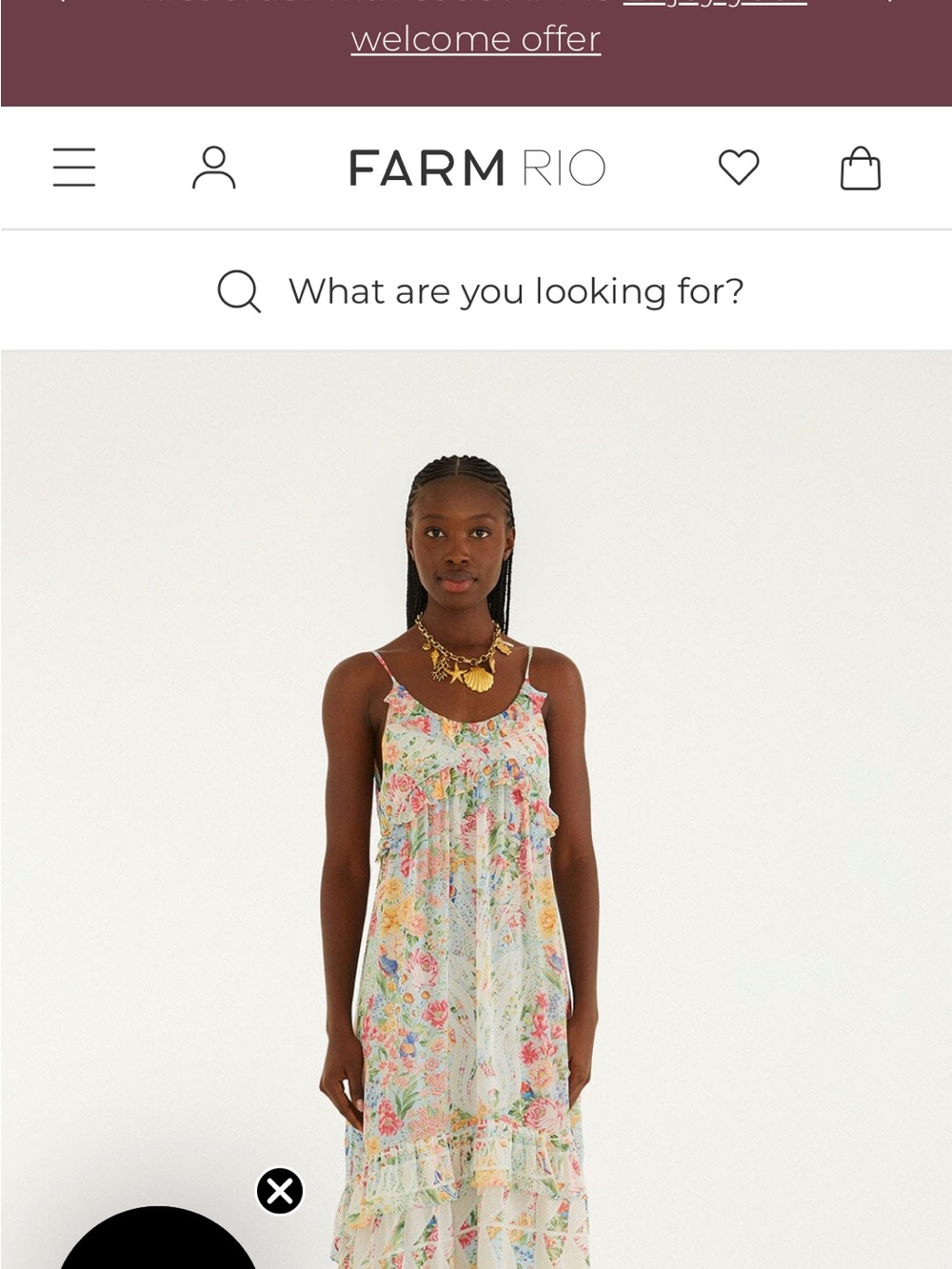 Farm Rio Multicolor Rendeira Ruffled Sleeveless Maxi Dress - Picture 2 of 5